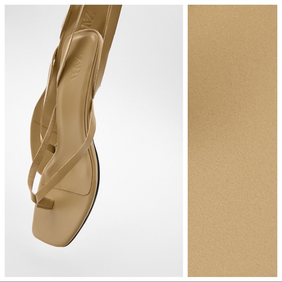 NWT Zara Strappy Heel Leather Sandals Size 7,5, 8. - Picture 6 of 9